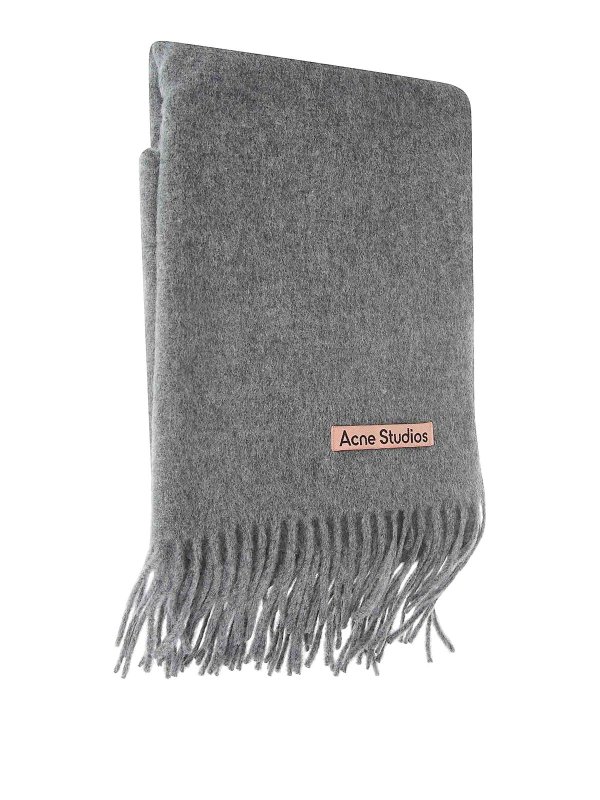 Acne Studios: Bufandas y pañuelos - Bufanda - Gris