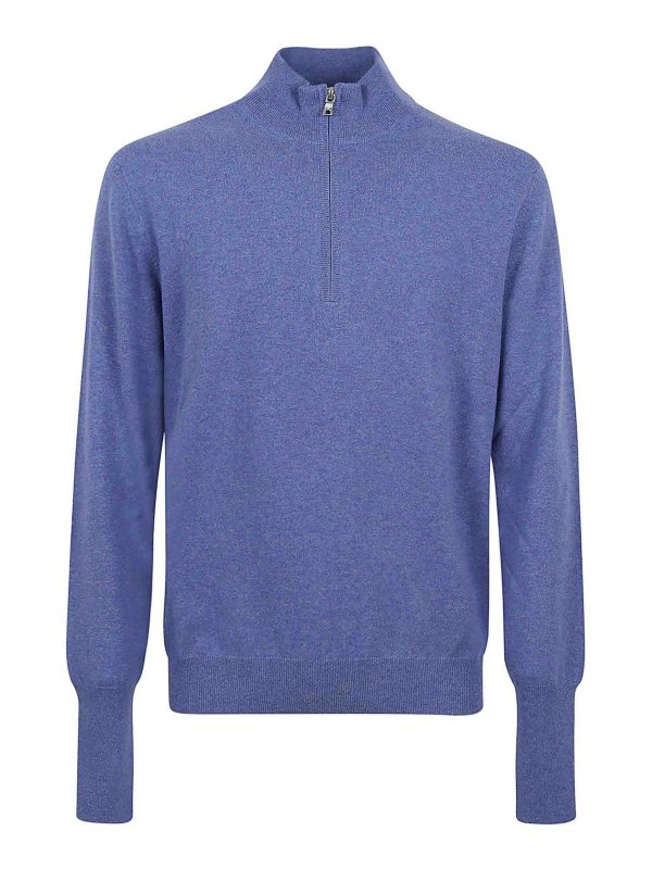 BALLANTYNE: crew necks - Half zip pullover