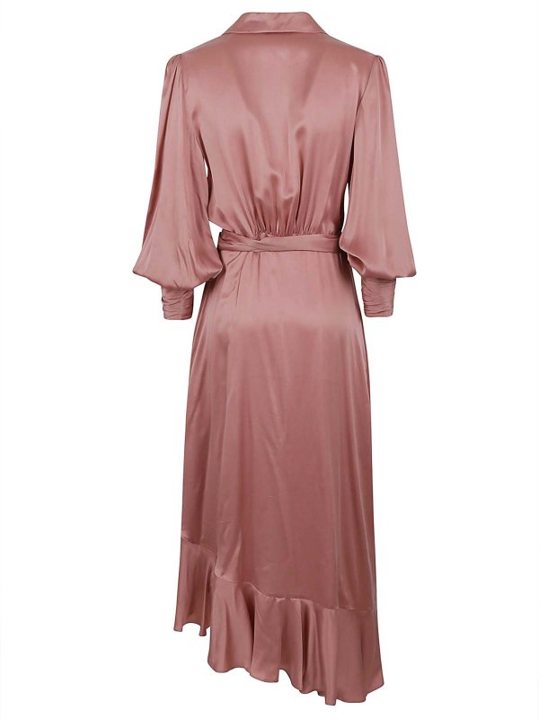 ZIMMERMANN: knee length dresses online - Silk wrap midi dress