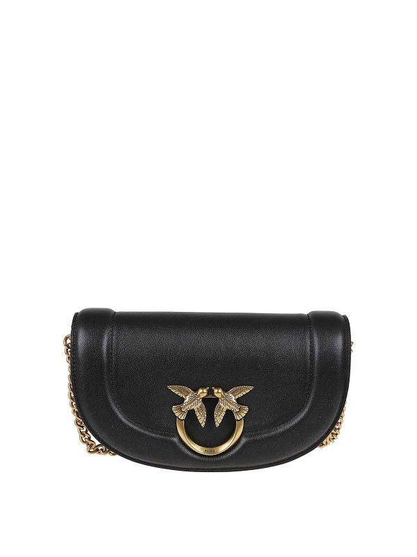 Pinko: Schultertaschen - Schultertasche - Schwarz