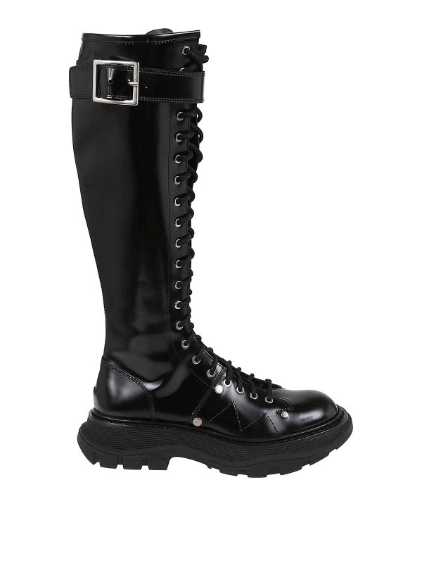 ALEXANDER MCQUEEN: ブーツ - ブーツ - 銀