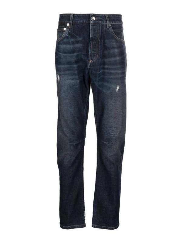 BRUNELLO CUCINELLI: Hosen Shorts - Shorts - Helles Jeansblau