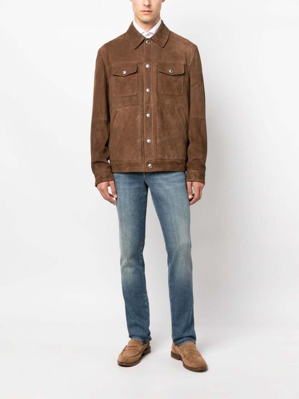 BRUNELLO CUCINELLI: casual jackets online - Leather jacket