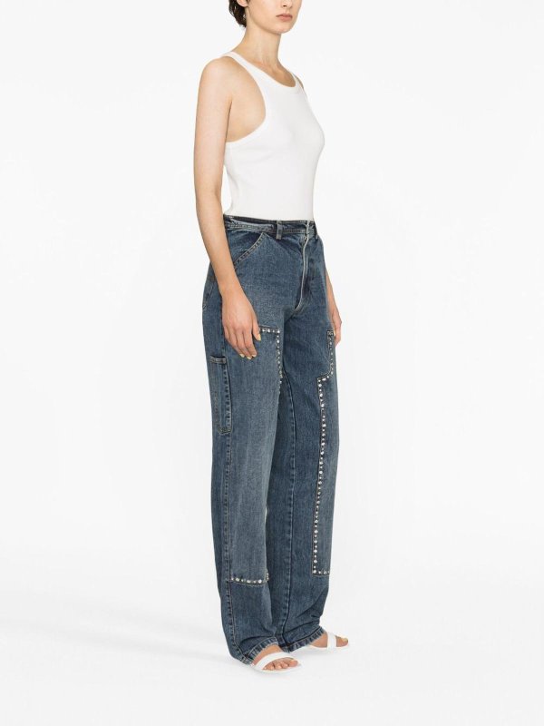 The Best Shops DES PHEMMES: flared jeans - Embroidered denim pants