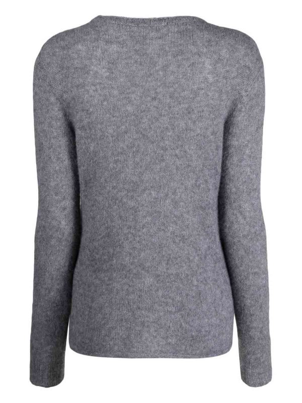 DRUMOHR: Strickpullover mit Rundhalsausschnitt online - Rundhalspullover - Grau