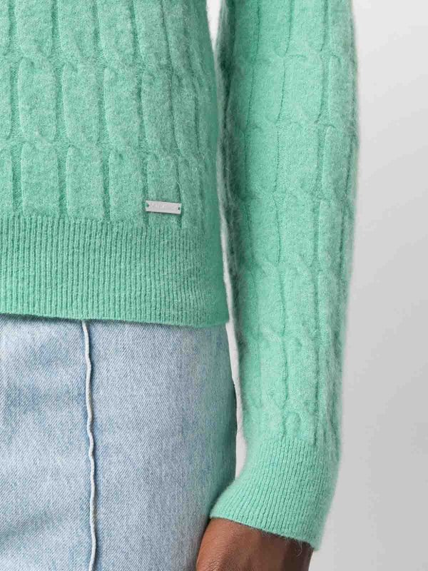 Cable crew-neck sweater shop online: DSQUARED2