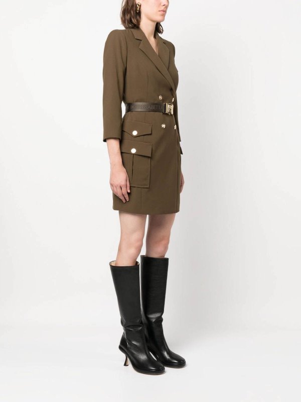 The Best Shops ELISABETTA FRANCHI: ショートドレス - ショートドレス - ダークグリーン