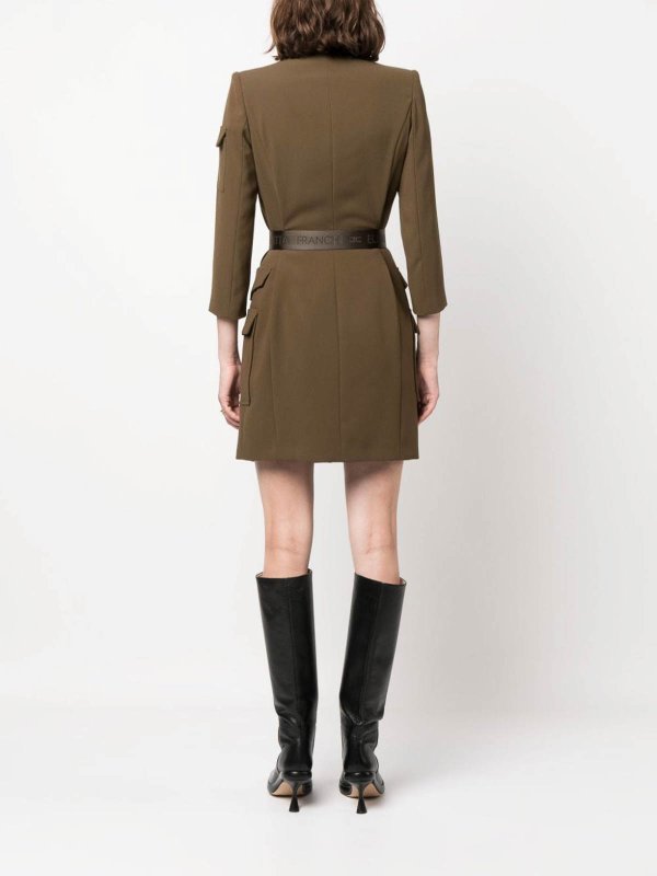 ショートドレス - ダークグリーン shop online: ELISABETTA FRANCHI