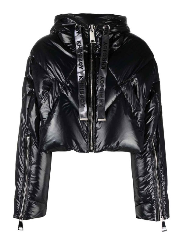 KHRISJOY: padded jackets - `puff khris cropped shiny`