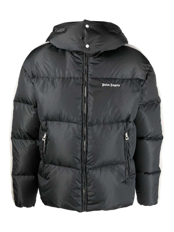 Palm Angels: casual jackets - Hooded track down jacket