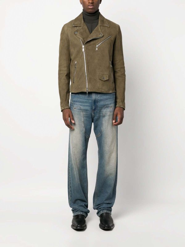 TAGLIATORE: casual jackets online - Leather `biker` jacket