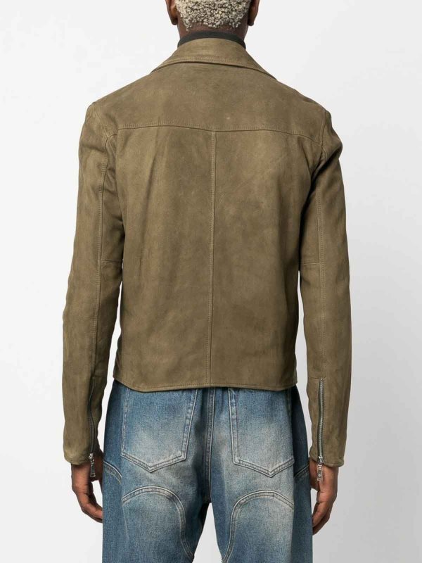 The Best Shops TAGLIATORE: casual jackets - Leather `biker` jacket