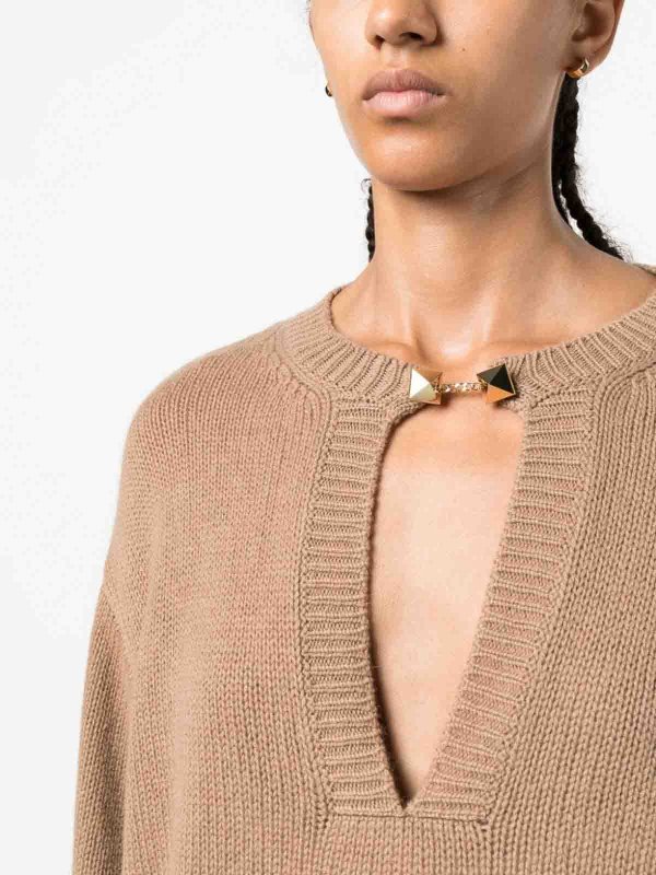 V-Pullover - Camel shop online: VALENTINO