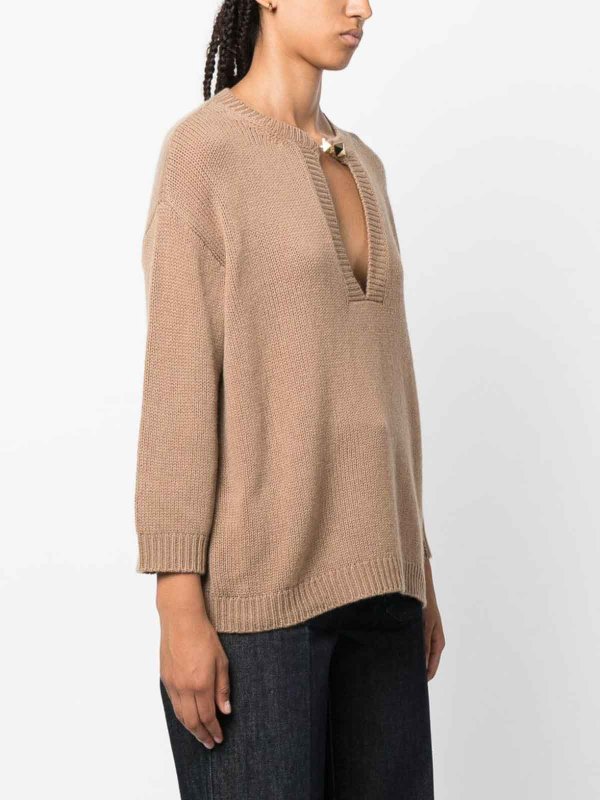 VALENTINO buy online V-Pullover - Camel