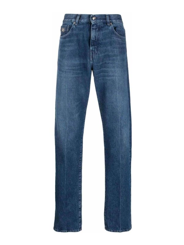 VERSACE: straight leg jeans - `mitchel fit` denim pants