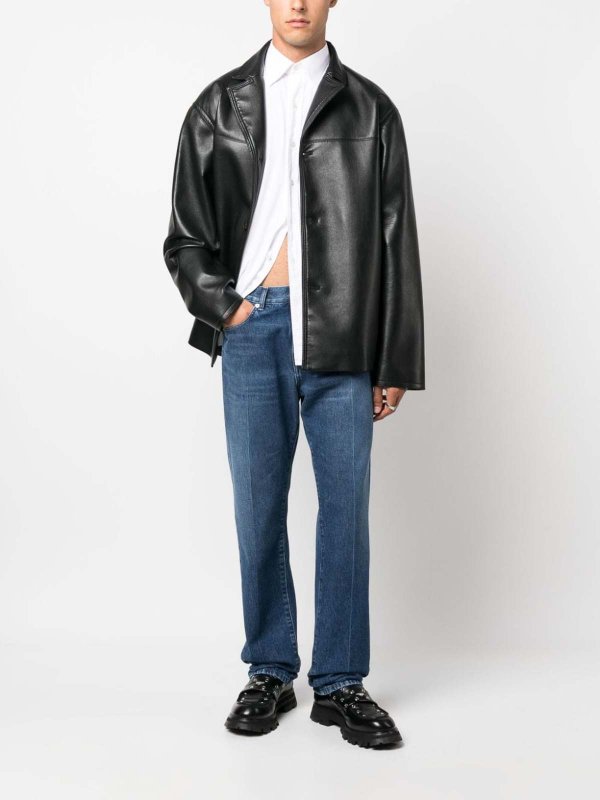 VERSACE: straight leg jeans online - `mitchel fit` denim pants