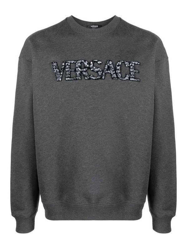VERSACE: Sweatshirts & Sweaters - `versace embroidery` sweatshirt