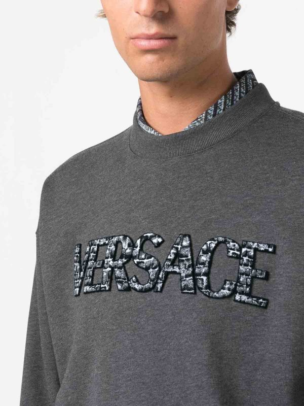 VERSACE buy online `versace embroidery` sweatshirt