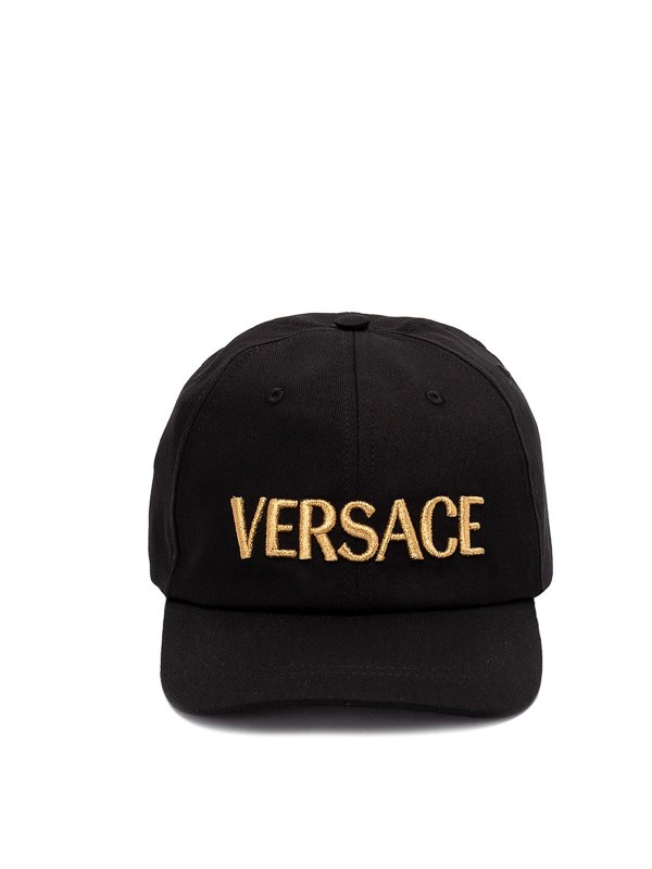 VERSACE: hats & caps - `versace` embroidery baseball cap