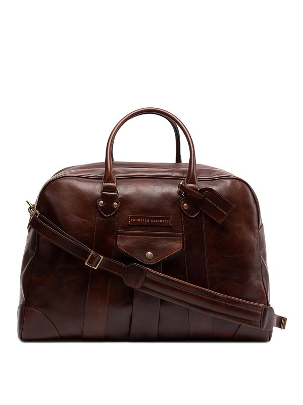 BRUNELLO CUCINELLI: クロスボディバッグ - クロスボディバッグ - ダークレッド