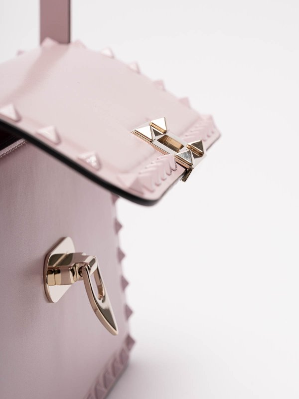 `rockstud` leather shoulder bag shop online: VALENTINO GARAVANI