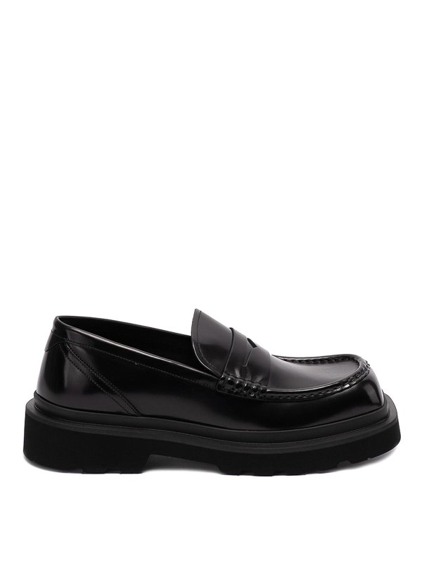 DOLCE & GABBANA: Loafers & Slippers - Penny-Slot Loafers Black Chunky