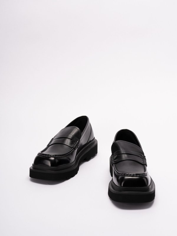 DOLCE & GABBANA: Loafers & Slippers online - Penny-Slot Loafers Black Chunky