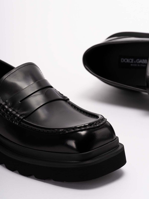 DOLCE & GABBANA buy online Penny-Slot Loafers Black Chunky