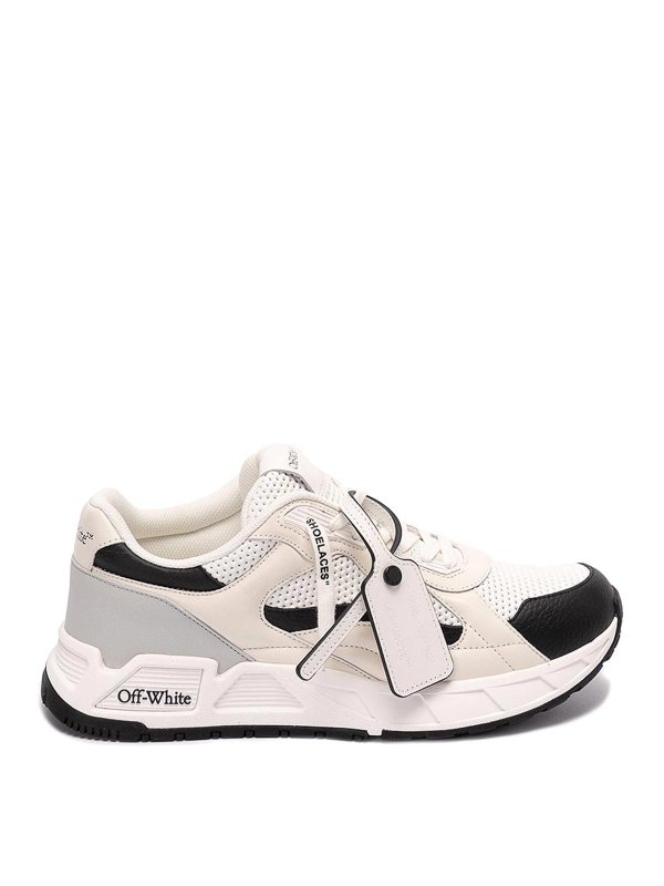 OFF-WHITE: trainers - `runner b` leather sneakers