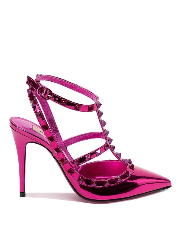 Valentino hot pink studded cheap shoes