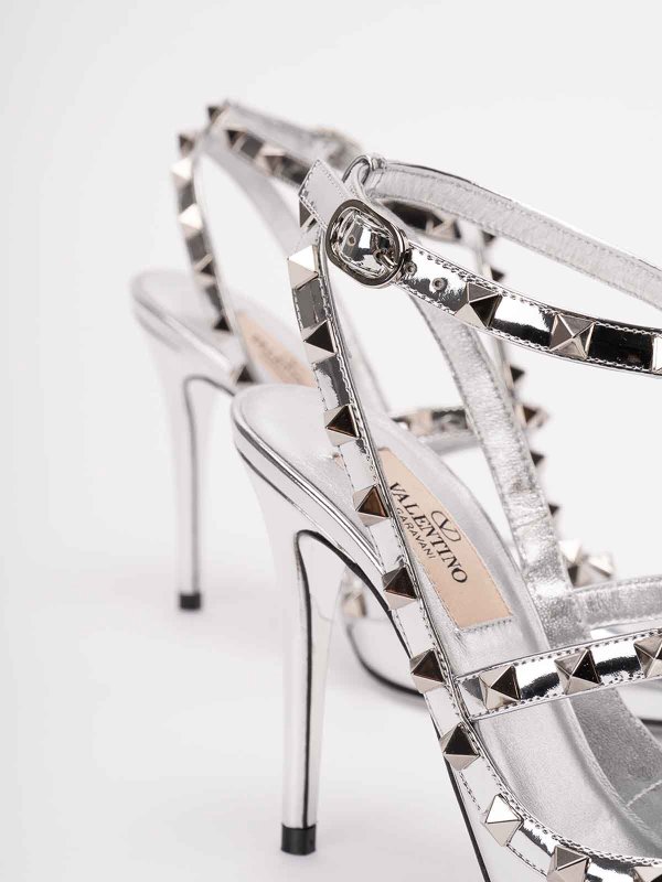 The Best Shops VALENTINO GARAVANI: `rockstud` leather ankle strap pumps