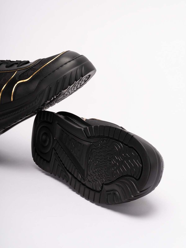 Leather sneakers shop online: VERSACE