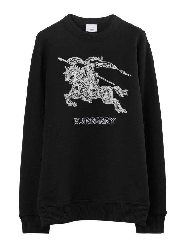 BURBERRY: Sudaderas y suéteres - Sudadera - Negro