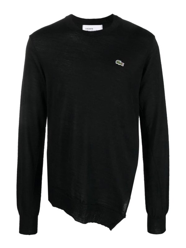 COMME DES GARCONS: maglia collo rotondo - Maglia in lana con ricamo logo