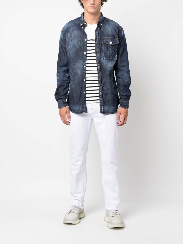 DSQUARED2: Bootcut online - Bootcut Jeans - Weiß