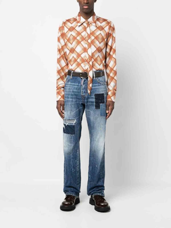 DSQUARED2: Jeans boot-cut online - Jeans Boot-Cut - Azul Oscuro