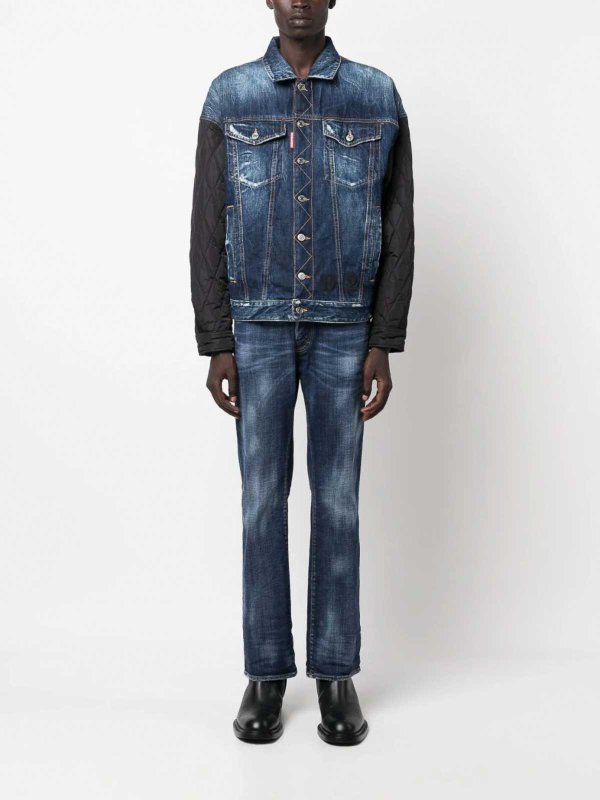 DSQUARED2: bootcut jeans online - low-rise straight-leg jeans