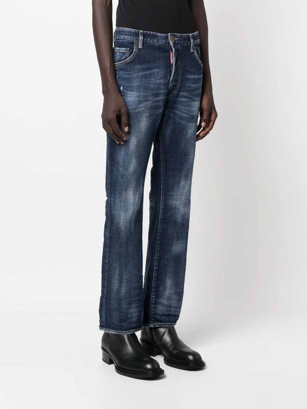 low-rise straight-leg jeans shop online: DSQUARED2