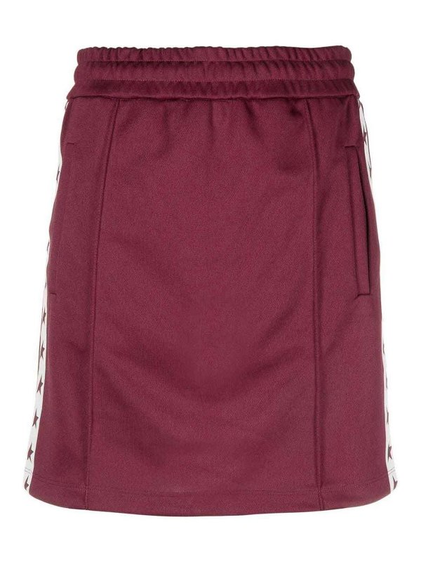 GOLDEN GOOSE: Knee length skirts & Midi - rock star side stripe skirt