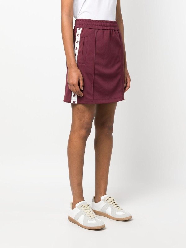 The Best Shops GOLDEN GOOSE: Knee length skirts & Midi - rock star side stripe skirt