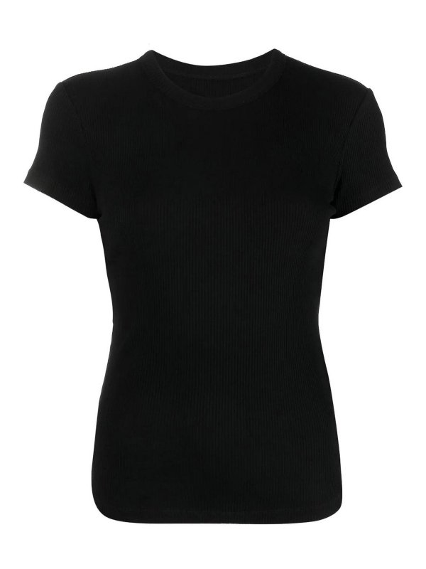 ISABEL MARANT: t-shirt - T-shirt girocollo a costine fini