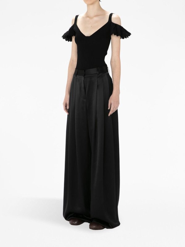 J.W. ANDERSON: casual trousers online - High-rise wide-leg trousers