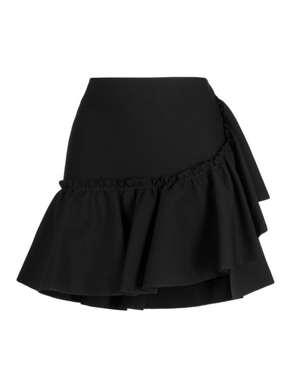 m.s.g.m.: Knee length skirts & Midi - le-detailing high-waist skirt
