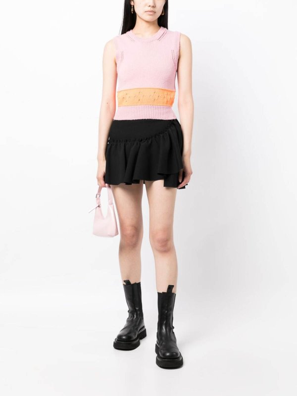 m.s.g.m.: Knee length skirts & Midi online - le-detailing high-waist skirt