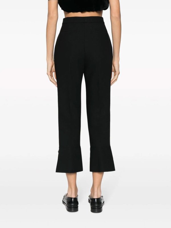 The Best Shops m.s.g.m.: casual trousers - Pressed-crease high-waisted trousers