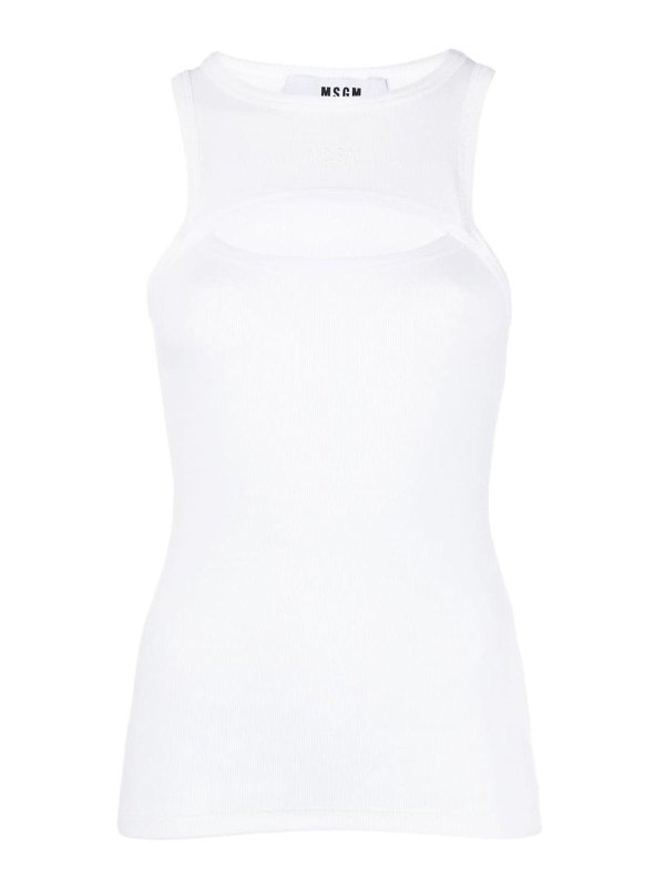 m.s.g.m.: Tops und Tank Tops - Top - Weiß