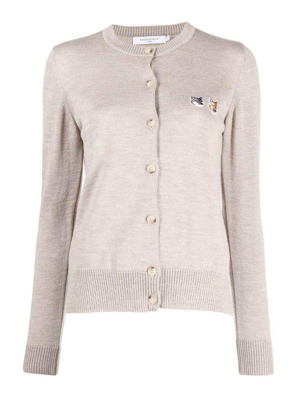 MAISON KITSUNÉ: カーディガン - カーディガン - ベージュ