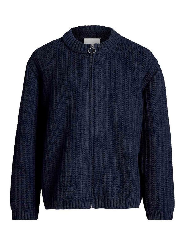 Maison Margiela: Cardigans - Cardigan - Dunkelblau