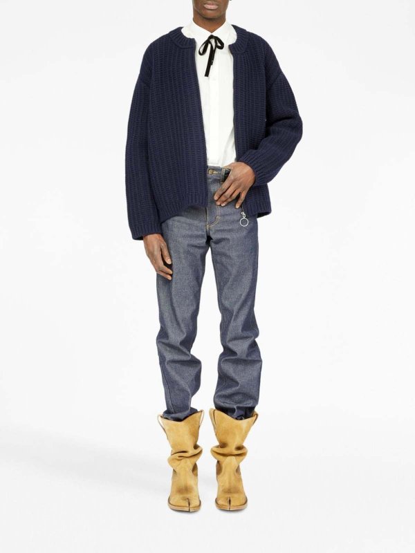Maison Margiela: Cardigans online - Cardigan - Dunkelblau