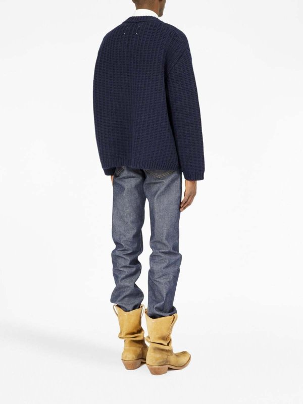 The Best Shops Maison Margiela: Cardigans - Cardigan - Dunkelblau